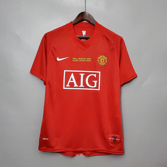 2007/2008 Retro Manchester United Home Champions League Edition Football Shirt Thai Quality